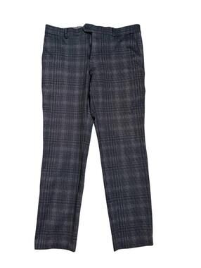 Perry Ellis Textured Plaid Dress Pants
